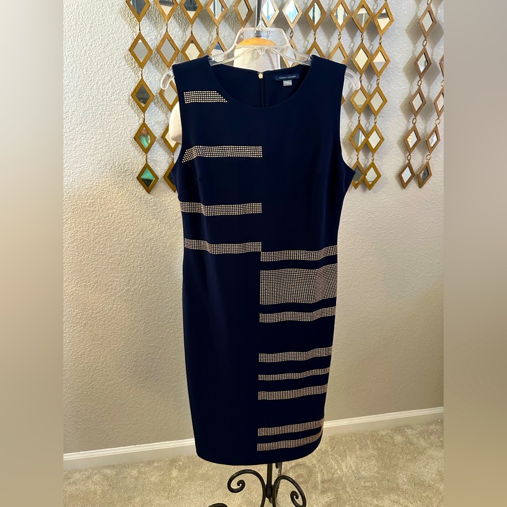 Tommy Hilfiger Blue Sleeveless Sheath Dress